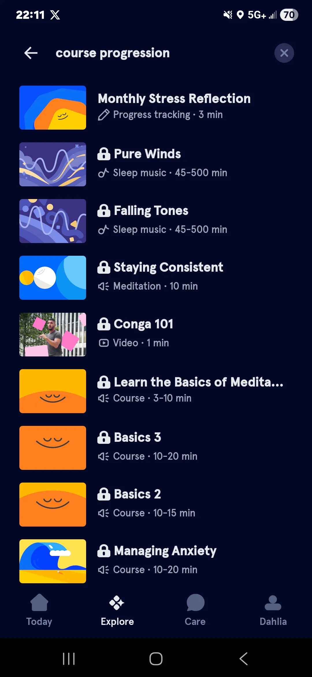 Today tab variant from a live experiment